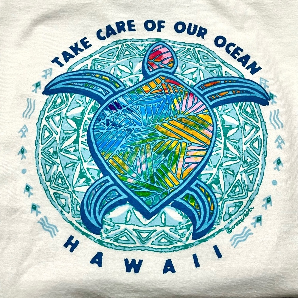 TAKE CARE OF OUR OCEAN HAWAII vintage graphic shirt- kids XL of women’s small